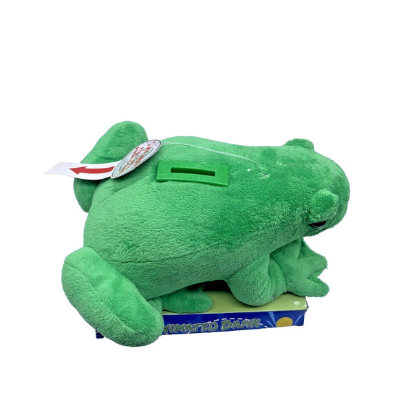 Mark Feldstein Animated Bank Plush Stuffed Frog Toy NEW NOW Unused Vintage - Picture 5 of 10
